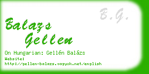 balazs gellen business card